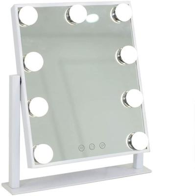 China Newest factory direct sale Hollywood lighted desk led vanity makeup mirror with lights for sale