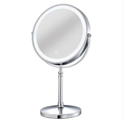 China Lighted Mirror Double Sided Lighted 10x Vanity Makeup Mirror Led for sale