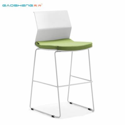 China Factory price promotion base luxury colorful contemporary sled base fabric seat covers steel bar chair fabric seat covers metal bar stool for sale