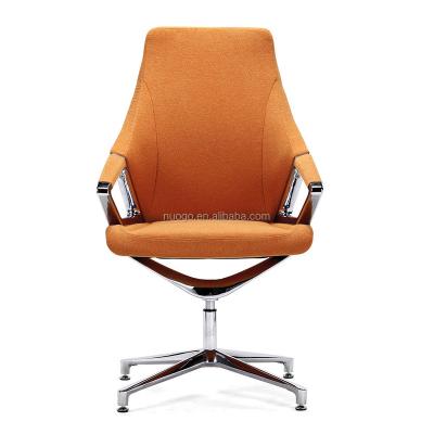 China GS-G1902D Luxury Modern Comfortable Fabric Hotel Chair With Chrome Cantilever Base for sale