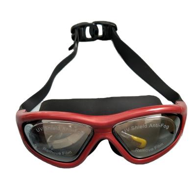 China Outdoor Sportglasses Goggles Large Frame Goggles Adult Swimming Goggles Waterproof Anti Fog Plated Swimming Flat Light for sale