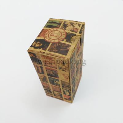 China Biodegradable Cosmetics Recycled Natural Brown Kraft Paper Perfume Box for sale