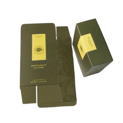 China Recyclable High End Grade Name Branded Hot Stamping Foil Logo France Cardboard Bottle Package Perfume Luxury Custom Hot Paper Box for sale