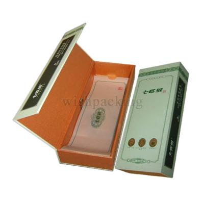 China Biodegradable Magnet Button Closure Hinged Lid Cardboard Box for sale