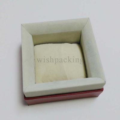 China Handmade Flock Cardboard Insert Face Pillow Foam Cushion Inlay Cuff Smooth Paper Gift Box For Watch Necklace Jewelry for sale