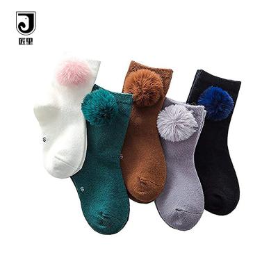 China JL-A1285 Viable Spanish Pom Pom Socks Girls Pom Pom Socks For Sale for sale