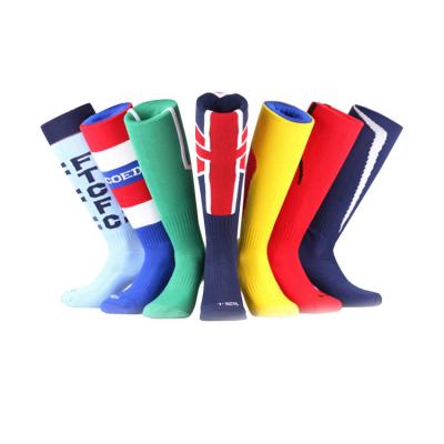 China Stock 100% Spandex Soccer Socks Cheap Men's Soccer Team Viable Cotton Soccer Sock Stocks Custom Made Sports JL-A068 for sale