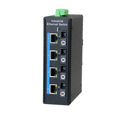 China 1.25G High Speed ​​Industrial Ethernet 4 Ports 1.25G Fiber Optic Media Converter +To 4 RJ45 POE Media Converter 1.25G for sale