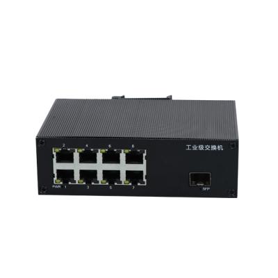 China FTTH 1.25G High Speed ​​Fiber Optic Ethernet 1 Ports 1.25G Media Converter SFP+To 8RJ45 Industrial Media Converter for sale