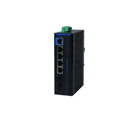 China LACP DC48V-57V 4*10/100/1000M Ports + 2 fiber port switch support IEEE802.3af/IEEE802.3at POE protocol switch for sale