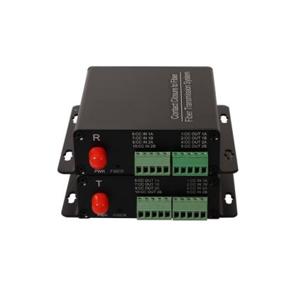 China FTTX Industrial Rail Dry Contact Over Ethernet 4 Channel Dry Contact Converter Best Quality Contact Closure Over Fiber for sale