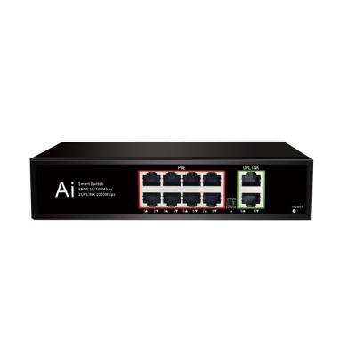 China POE Switch 4 OEM/ODM PoE 8 16 24 port 100M unmanaged and Gigabit48V poe IEEE802.3af Ethernet for sale