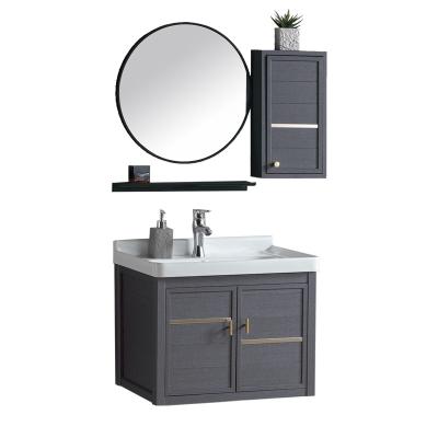 China Modern Basin Sink Vanity Double Mirror With Lights Bathroom Vanity Wash Basin Washroom Cabinet for sale