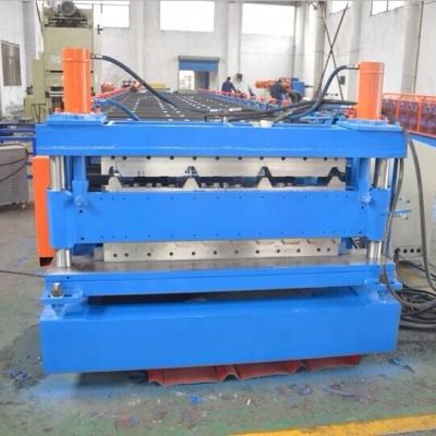 China Building Material Shops Double Layer Roof Panel Metal Roof Tile Roll Forming Machine for sale