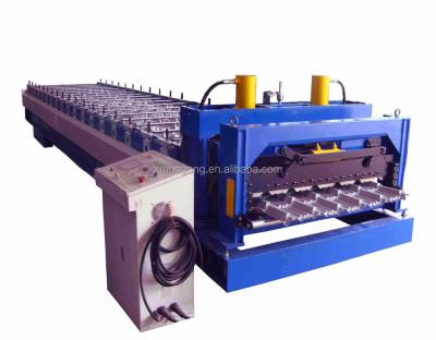 China FLOOR Metal Roofing Glazed Tile Forming Machine , Metal Step Tile Roofing Roll Forming Machine for sale