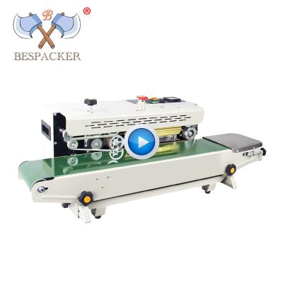 China FR-900 Automatic Horizontal CLOTHING Plastic Film Bags Heat Sealing Machine Continuous Strip Sealer Machine for sale