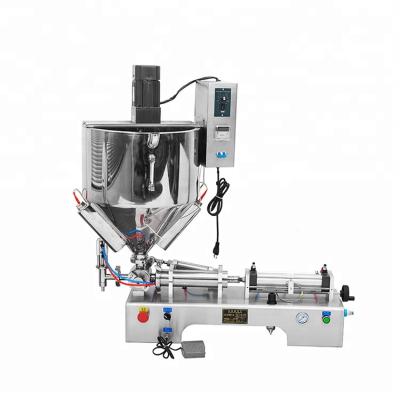 China Low Price Beverage Filling Machinery Bottling Single Head Honey Bottle Filling Machine With Mixer And Heater for sale