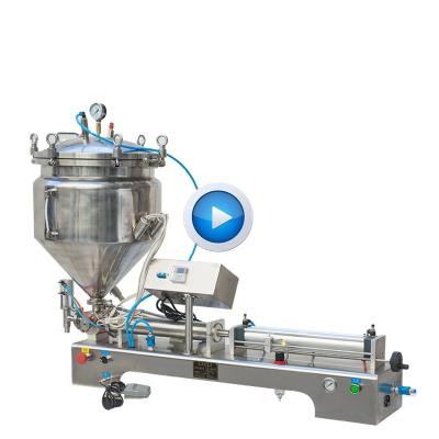 China Automachine 2021 New Factory Price Semi-automatic Horizontal 100-5000ml Filling Machine With Mixer Heating Tank for sale