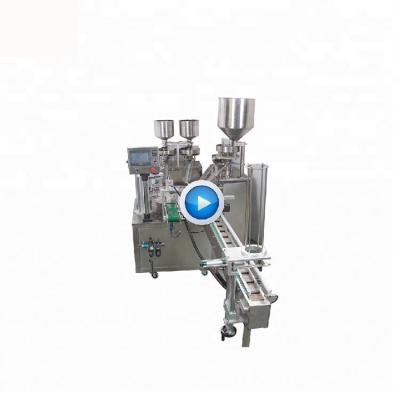 China Automatic Rotary Type Granule Powder Liquid Paste Tray Beverage Bespacker Cup Filling And Sealing Machine for sale