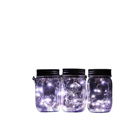 China Creative Mason Jar Fairy Light With Solar Warehouse White LED 3 pcs for Mason Jars Party Garden Wedding Light Glass Decorations for sale