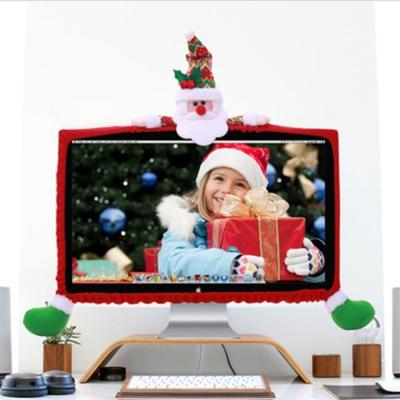 China New pp style Christmas decoration Christmas computer screen set three-dimensional cartoon computer cover for sale