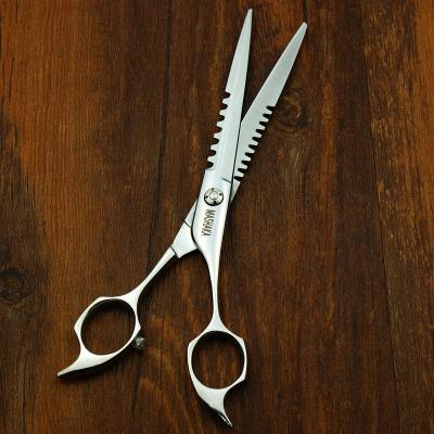 China Professional serrated scissors hairdresser cutting scissors best quality professional unique design fashion for sale