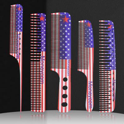 China Professional Hair Beauty Care Hairdressing Comb Set Salon Carbon Fiber Cutting Comb Durable Plastic Hairdressing Styling Comb for sale