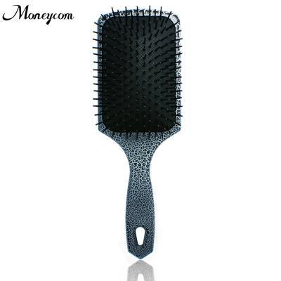 China 2021Hot Sale Custom Cushion Sapphire Self Cleaning Anti-slip Brush Paddle Detangling Hair Brush for sale