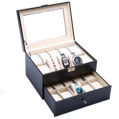 China High Quality Watch Storage Pad 20 Slots Watch Storage Leather Watch Box for sale