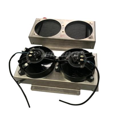 China 6061 Or 3003 Aluminum Performance Engine Universal Transmission 19 Tier Oil Cooler With Fan for sale