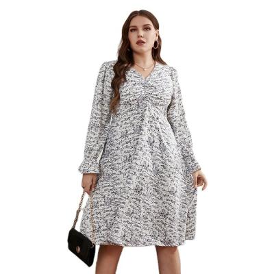 China Hot Wholesale Viable Sexy Floral A Line Floral Print Mini Summer Oversized Dresses Mini Dress Long Sleeve Women's Casual for sale