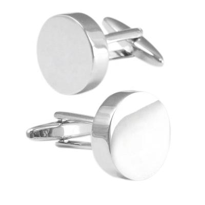 China SAVOYSHI Simple Metal Silver Simple Cufflinks For Men for sale