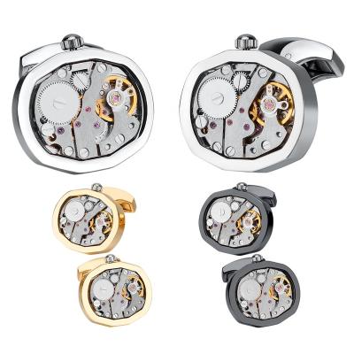 China SAVOYSHI Metal Watch Movement Mechanical Cufflinks For Men's Shirt Cuff Buttons Functional Watch Mechanism Cuff Links Brand Jewelry for sale