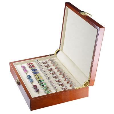 China Genuine Handmade Luxury High Quality Painted Wood Box 240*180*55mm Rings Cufflinks Gift Box 20pairs Capacity Jewelry Storage Box for sale