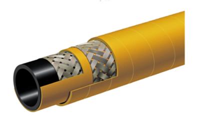 China Heat Air Rubber Compressed Air Hose with Brass End Fittings for sale