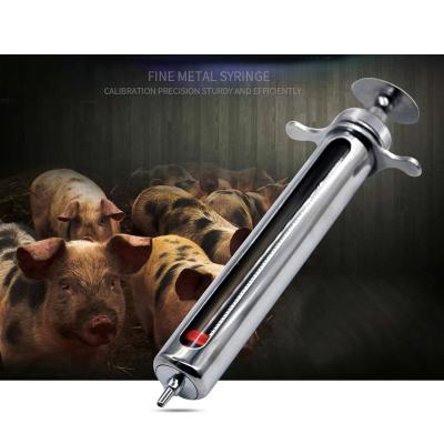 China Factory supply direct multiple capacities metal veterinary syringe pig chicken poultry pig sheep for veterinarian and animal for sale