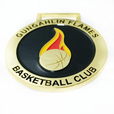 China Manufacturer Customized Basketball Game Metal Basketball Game Medals Round Zinc Alloy Sports Medal for sale