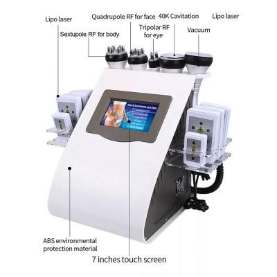 China Weight Loss 6 in 1 Multifunction Beauty Machine/Lipolaser/Cavitation Vacuum/Rf Slimming Beauty Machine for sale