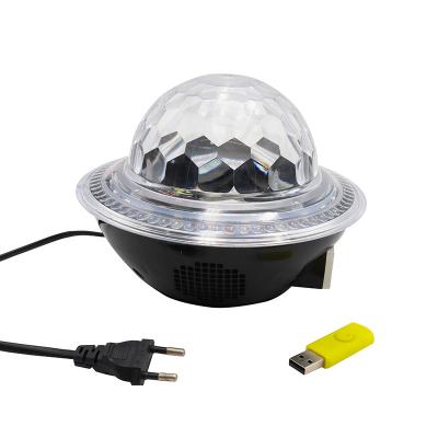 China Residential UFO Music Crystal Magic Ball Lamp Outdoor Rotating Stage Led Theater Light Lamp Canton Equipment for sale