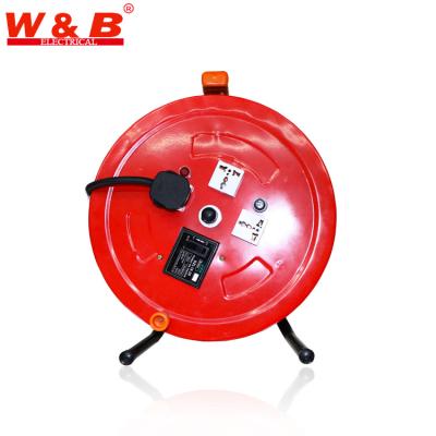 China Multi Safety 3*2.5mm 25M Extension Socket Extension Cord Reel Iron Reel for sale