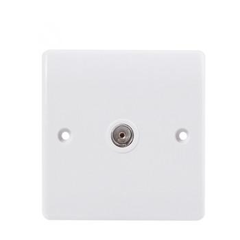 China Clean Light Porcelain Best Safety Power Home Electrical TV Socket And 220v Wall Switch for sale