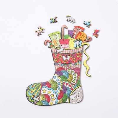 China Unique Cartoon Toy Irregular Shaped Cartoon Children's Educational Puzzle Wooden Puzzle for sale