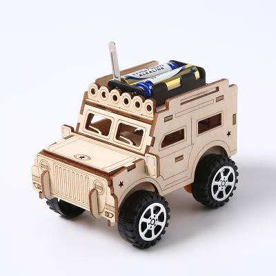 China High Quality Eco-friendly Laser Cut Wooden 3d Puzzle Assemble DC Toys DIY Wooden Puzzle 3d Car Puzzle for sale