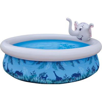 China Easy install 3D elephant spray pool 205cm*47cm inflatable pools kiddie above ground portable swimming pools for sale