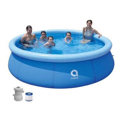 China Easy install QUICK SET POOL blue inflatable pools kiddie 300cmX76cm above ground portable swimming pools for sale