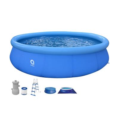 China Easy install QUICK SET SWIMMING POOL blue inflatable kiddie 450cmX90cm above ground portable swimming pools for sale