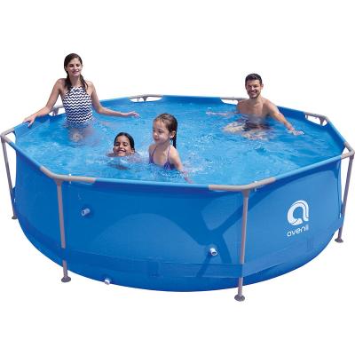 China Easy Install View Around Outdoor Pool Blue 300cmX76cm Swimming Pools Above Ground Outdoor Swim Spa Pool for sale