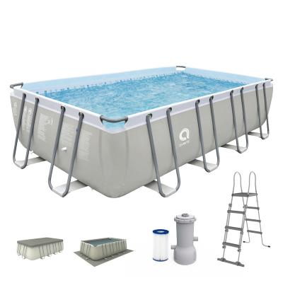 China Easy Install Avenli 12147EU View Plus Rectangular Pool Set (Gray) - 549cmX280cmX122cm Family Pool Folding Stable Above Ground Pool Spirit for sale