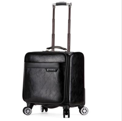 China Factory Wholesale Bottom Case Luggage Hardware PU Travel Trolley Travel Suitcase Luggage Bag for sale