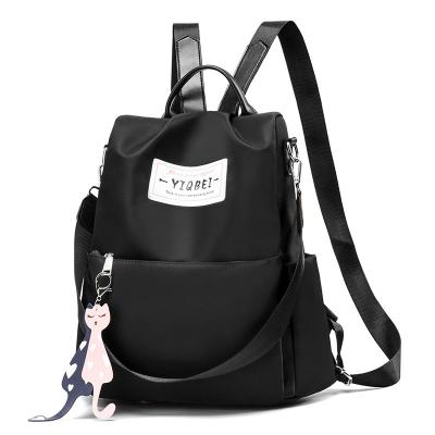 China Waterproof 2021 Wholesale Fashion PU Leather Black Unisex Backpack for sale